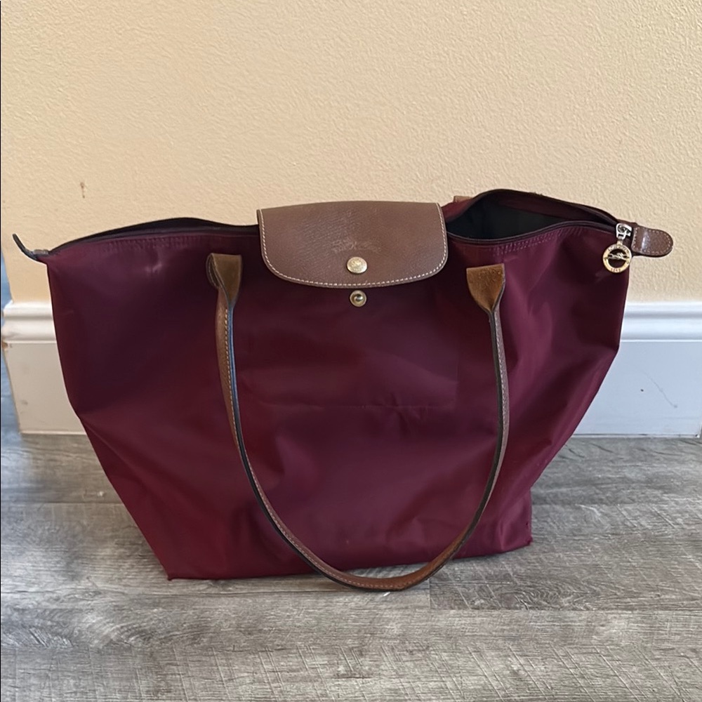 Authentic Longchamp Burgundy Tote Bag